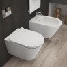 WC + BIDET SOSPESO "DELTA" RIMLESS COMPLETO DI FISSAGGI