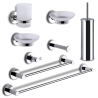 Set accessori bagno 8 pezzi Felce Gedy fissaggio a muro